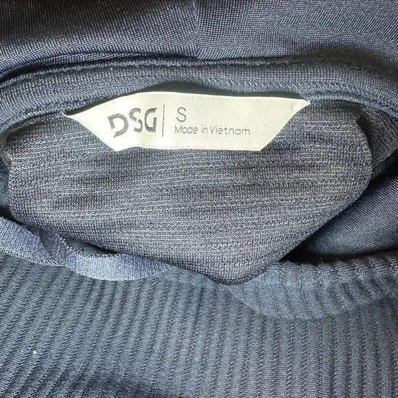 DSG Ribbed Jogger Set Navy Blue Hoodie & Pants Lounge Set Size S - Picture 3 of 5